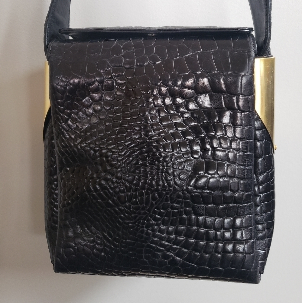 Vintage Americana By Sherif Croc Print Crossbody